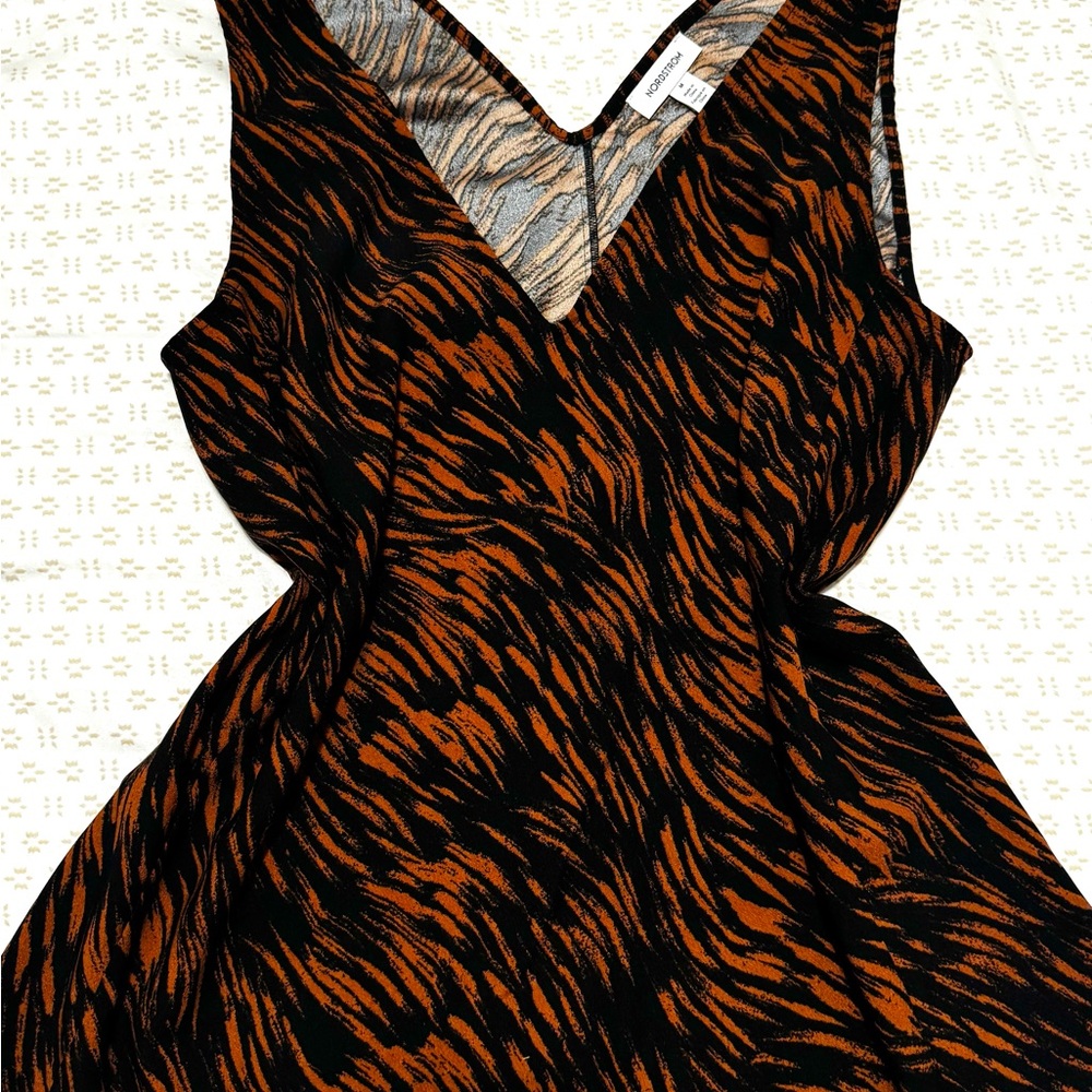 Nordstrom Animal Print V-Neck Dress